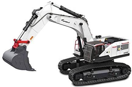 Amewi Escavatore G451E parzialmente metallo 1:14, RTR, suono, luce, bianco RC telecomandato