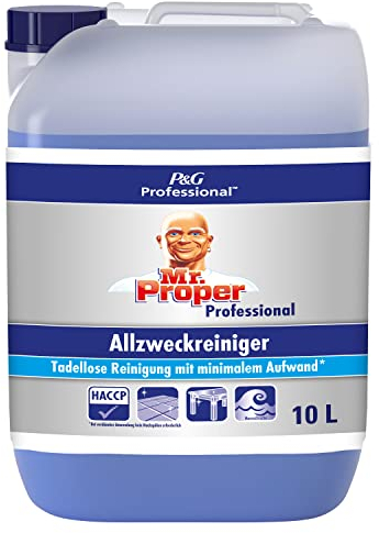 Mr. Proper Professional Allzweckreiniger, 10L, Meeresfrische, Entfernt Hartnäckige Verschmutzungen 40 prozent Schneller