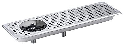 BOCbco Pitcher Rinser, Espresso Rinser, Bar Glass Rinser for Sink, with Drain and Drip Tray, for Home Kitchen Hotel Cafe Restaurant/53 * 16.2 * 4Cm