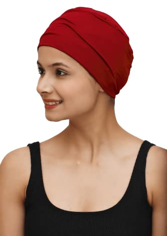 SAKUCHI Chemo Hats Solide Schlafmütze Damen Bambus Weiche Kopfbedeckung