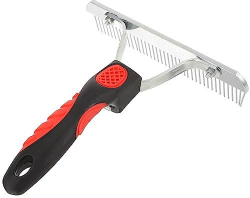 PATKAW Horse Shedding Tool, 1 Pc Horse Grooming Rake Horse Hair Brush Horse Cleaning Comb Trimmer Dematting Rake Undercoat Rake for Dogs Horses Cow Sheep Cattle