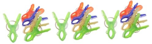 Ciieeo 15pièces Clips Plastique pour Serviettes Et Linge Pince Antivent pour Séchage De Couettes Serviettes Et Vêtements Aléatoires