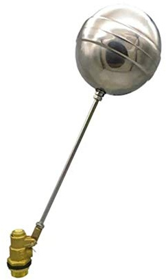 Zelbuck 1/2 3/4 1 Messing Schwimmerventil, Kalt- Und Warmwassertank Schwimmkugelventil, Stem Flow Control Zisterne/Expansion Tanks (Color : 3/4, Size : 1Pc)