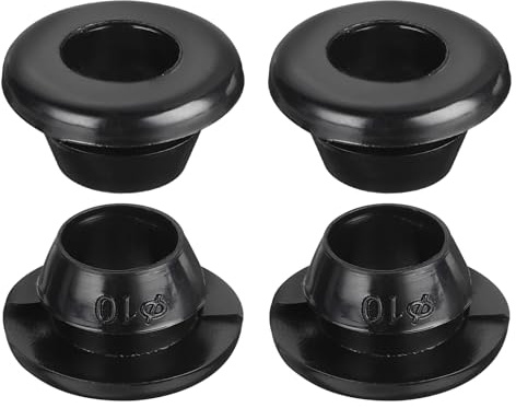 QUARKZMAN 20 Stück Gummiringe 10mm Montage-Durchmesser, für 8mm ID Gummistopfen Gummiringe für Kabeldurchführung Kabelschutz, Schwarz.