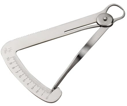 Calibre dental de acero inoxidable corona calibre triangular espesor medidor para laboratorio dental (medición de metal)