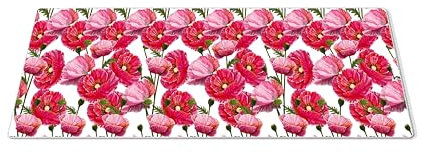 EHOMERY Gaming Tisch Mit Mauspad Cool Mouse Mat Blume Retro Mauspad Klein Motiv Mousepad Orientteppich Für Die Schreibtischdekoration - 1 Pack [30x80 cm]