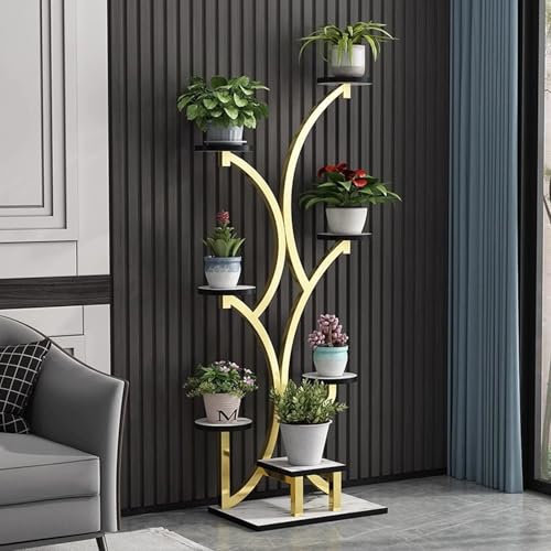 DSEWTEZXI Metall modern blumentreppe, blumenbank für innen deko, blumen regal pflanzentreppe, balkon pflanzenregal outdoor, Eck-Blumenregal für Wohnzimmer, Topfständer Pflanze Lagerung,wetterfest.
