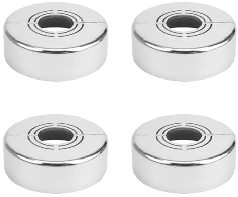 Wjelet 4 Pieces Rosette Shower Fitting 3 Sizes in 1, Heating Pipe Rosette Pipe Cover Tap Cover Rosette Split 21 mm/26 mm/33 mm
