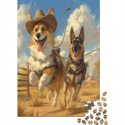 Puzzle Farbenfrohes Anime Hund Geschicklichkeitsspiel Erwachsene Puzzles Tier Clevere Rätsel Puzzle 1000 Teile Impossible Puzzle Für Erwachsene Kinder 1000pcs (75x50cm)