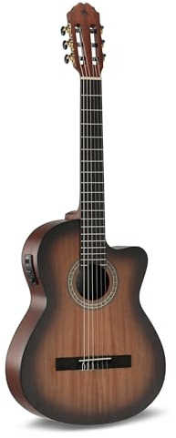 LUTHIER MANUEL RODRÍGUEZ E-Akustikgitarre Caballero Principio Mahagony - Decke Mahagoni massiv Black Burst- Boden/Zarge Sapelli Mahagoni - ETC-4 Preamp - CA-MM E