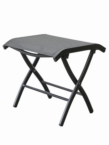 Gardissimo Aluminium Textilen Gartenhocker Windsor anthrazit/Mixed-Silber