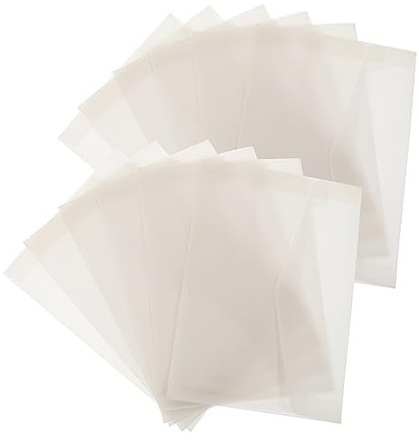 Enveloppes Translucides Rétro 60 Pcs en Papier Sulfurisé Beige