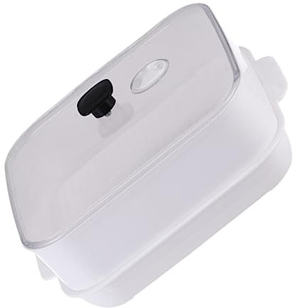 EXHUMKY Cottura Vapore Microonde Singolo Per Cucina Utensile Pratico Con Maniglie e Coperchio Trasparente Per Cottura Veloce e Sicura Di Alimenti