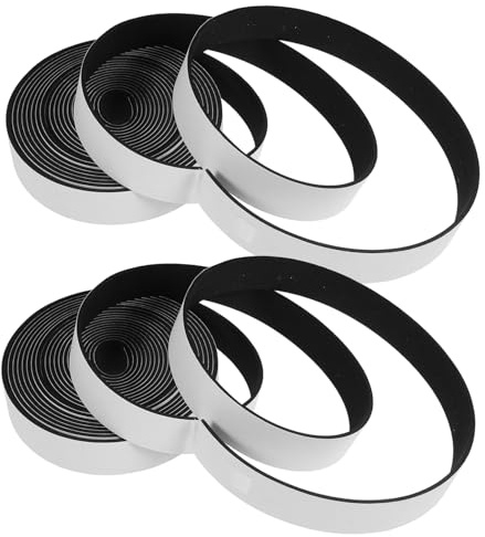 NUOBESTY Self-adhesive Anti Vibration Soundproofing Tape for Furniture Feet, 2cm Wide x 2mm Thick x 5m Long, Weather Stripping Door Seal Strip for Window Insulation and Shockproof Protection, 2pcs Set