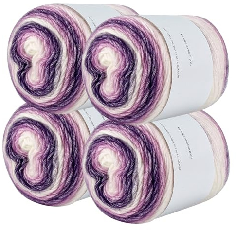 400 G (4 X 100 G) Pelotes De Laine Ombrée Pour Crochet, Fil Dégradé De Couleur, Laine À Tricoter Multicolore, Laine Crochet Dégradé De Couleur, Pelote Coton Pour Crochet, Pour Élégant, Pulls, Chapeaux