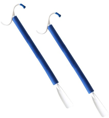 ibasenice 2 pièces Barres Aide à Habillement pour Seniors et Handicapés Bâtons Légers et Durables pour Enfilage Chaussures et Retrait Chaussettes Accessoires Pratiques de Dressing