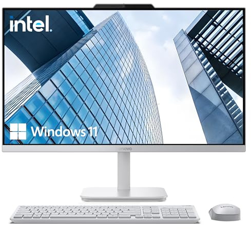 Lenovo 24 FHD All-in-One Desktop Computer for Home & Office, Intel Processor, 32GB RAM, 4TB PCIe SSD, Vent-Hear, WiFi 6, Bluetooth 5.2, HDMI, Business AIO, Wireless Keyboard & Mouse, Windows 11