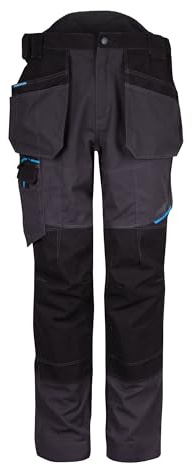 Portwest Pantalón Wx3 Holster, Tamaño: 46, Color: Gris metálico, T702MGR46