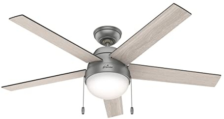 Hunter Anslee Indoor Ceiling Fan with LED Light and Pull Chain Control