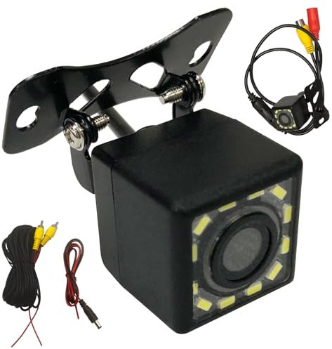 iFreGo HD Rückfahrkamera Auto Wired Universal Auto rückfahrkamera nachrüsten 170 Grad Weitwinkelobjektiv Kamera 12 LED Backup-Kamera 100% Wasserdicht wasserdichte Nachtsicht für Rückfahrhilfe