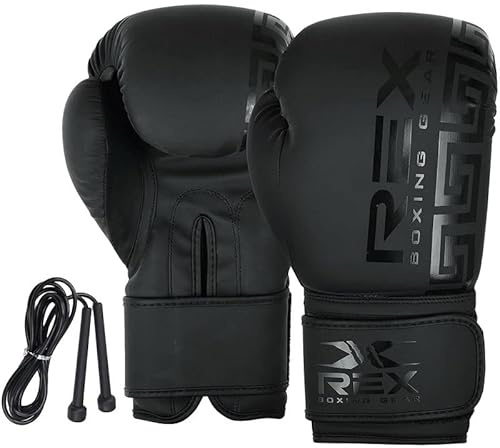 REX Sports Boxing gloves Muay Thai Pad gloves Sparring gloves MMA and Kick Boxing 02-08 OZ for Kids and 10-16 OZ for Adults (10)