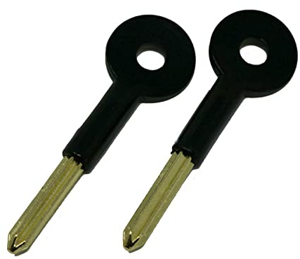 fiXte - Cerradura universal de latón para llave de puerta y ventana, 80 mm, longitud de 30 mm, 2 unidades