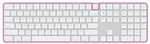 MiNGFi Silicone Cubierta del Teclado para Magic Keyboard con Touch ID y Teclado numérico Modelo A2520 (2021+) US/ANSI Diseño del Teclado - Transparente
