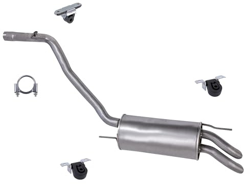 ATEC Germany Auspuff Schalldämpfer Set 1x Endschalldämpfer, mit | Kompatibel mit: VW TRANSPORTER T4 Bus, TRANSPORTER T4 Kasten