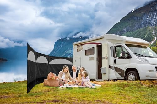 Freshnewlooks Camping Windbreak Stove Windscreen - Beach Windshield Shelter,Sunshade Screen,Winter Outdoor Caravan Privacy Shield with Top Window,for Garden Charcoal Grills BBQ Picnic