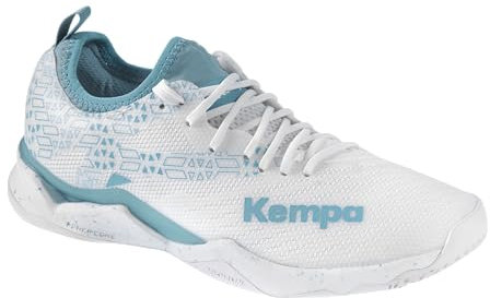 Kempa Unisex Wing Lite 2.0 W Game Changer Handballschuhe, Sportschuhe, Turnschuhe, weiß/Aqua, 41 EU