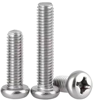 1/4-20 x 1-1/2'' (20 Pack) Pan Head Machine Screw, Phillips Drive, 304 Stainless Steel 18-8, Bright Finish, Fully Machine Thread