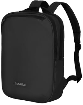 Travelite Handgepäck Rucksack, Laptopfach 13 Zoll, wasserabweisender Tagesrucksack mit Aufsteckfunktion, 40 cm, 12 Liter, 400 Gramm