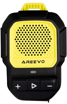 AREEVO PocketCLIP Altavoz portátil, Resistente al Agua IP67 Altavoz Bluetooth, Clip-on Ligero Portátil Altavoz inalámbrico con Control de botón Inteligente, 10 Horas de reproducción, HiFi Estéreo