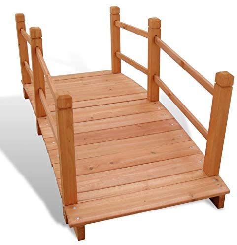 Decoración de puente de jardín al aire libre para estanque de arroyos, 140 x 60 x 56 cm