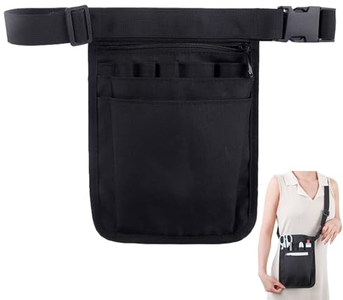 Krankenschwester Tasche,Gürteltasche Arbeit,Gürteltasche Damen,Herren Verstellbarem für Arbeitstasche Hüfttasche,Schere Zubehör Sicherheitsscheide Nurse Arbeiten Guerteltasche,Werkzeugtasche Schwarz