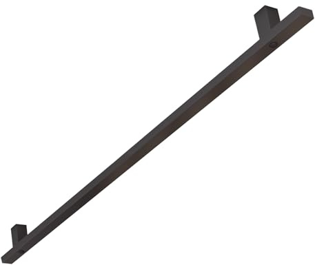 Barandilla de barandilla moderna negra para interiores y exteriores, pasamanos antideslizantes con soporte de hierro forjado 1 m 1,5 m 2 m 2,5 m 3 m Pasamanos de escaleras - Kit completo(480cm)