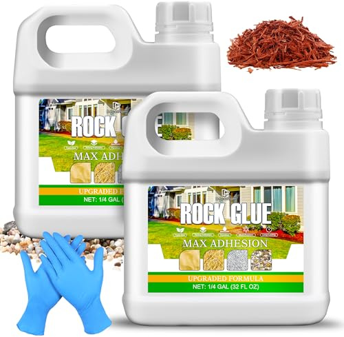2L utomhus gruslim - redo att användas gruslim - permanent fixering småsten/bark/stenar - för trädgårdsgångar, kanter och landskapsarkitektur - väderbeständig