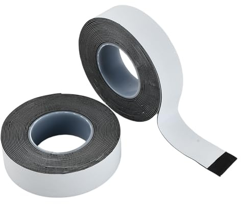 FESSOSKO Isolierband, Dichtband Selbstklebend Wasserdicht, Selbstverschweißendes Isolierband, Zum Isolieren, Reparieren und Bündeln, 4.5m X 23mm X 0.8mm, Schwarz, 2 Rolle