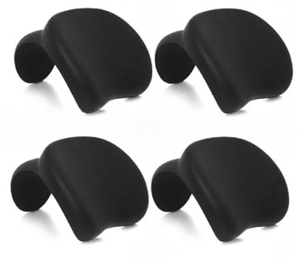 WAVE Luxury Foam Hot Tub Head Rest, Comfortable Quick-Dry Spa Pillow for Neck & Head Support, Fits Inflatable Hot Tubs & Spas, Black, 4 Pack
