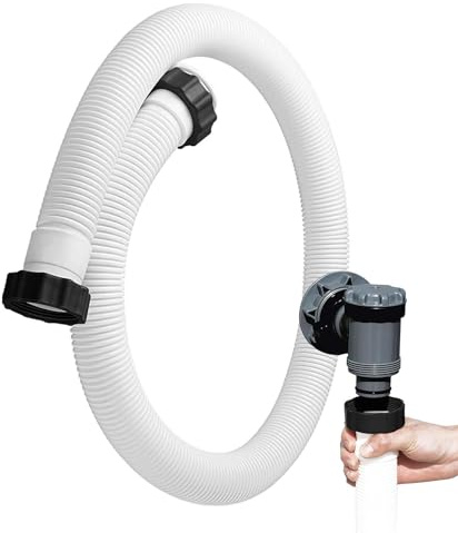 Tuyau De Piscine 38MM | 150cm Filtre De Piscine Pour Tuyau De Pompe | Flexible Pour Pompe De Piscines Et Aspirateur | Tuyaux Rechange Pour Filtres À Sable, Systèmes D'eau Salée, Résistant Aux UV