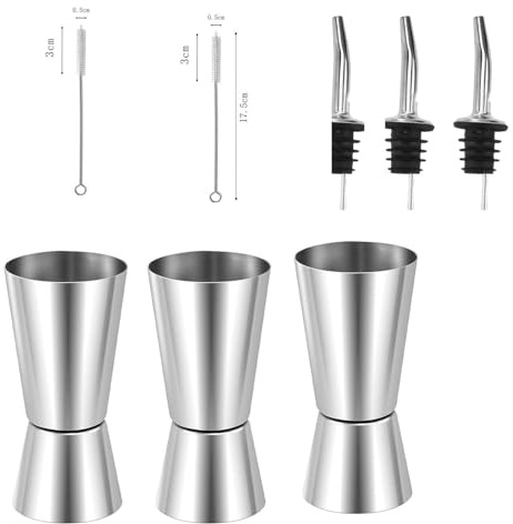 8 Pcs Spirit Measure, 25/50 Ml Alcohol Measure for Spirits, Shot Measures for Spirits, Spirit Measures 25ml 50ml, for Spirits, Drinks Measure for Bar Party Wine Cocktail Jigger Shaker
