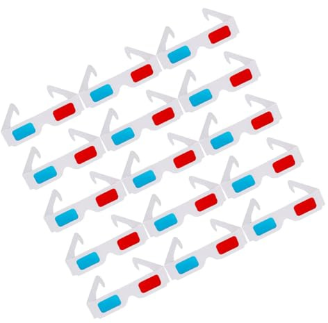 EXCEART Occhiali 3d Anaglifi Rosso e Blu in Carta 40 Pezzi Per Film e Giochi 3d Accessori Cinema Portatili Per Compleanni e Feste Visualizzazione Immagini