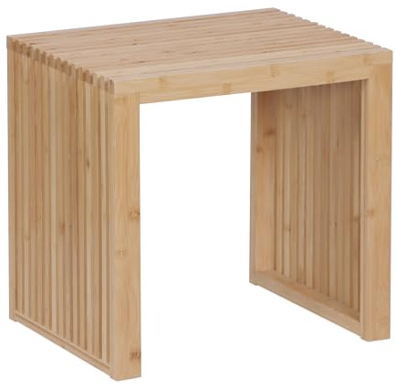 Relaxdays Sitzbank, Bambus, Moderne Küchenbank, Umkleidebank Flur Bad & Schlafzimmer, versch. Größen, Schuhbank, Farbe | Bad & Schlafzimmer, HBT 43x45x33 cm, Schuhbank