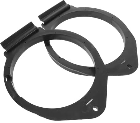 HEMOTON Anneaux Adaptateurs pour Haut-parleurs Automobiles 6,5 Pouces en Plastique Noir, Paire D’entretoises de Montage Audio Compatibles avec Véhicules de Marques Américaines