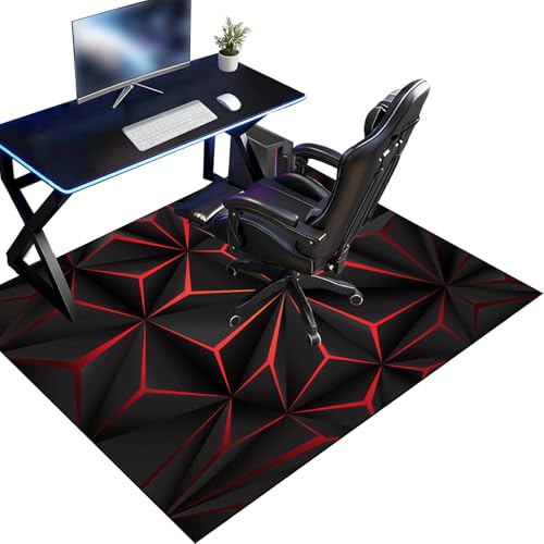 JaevKwzy Kontorsstol Skyddsmatta, 140 x 180 cm Gaming Golvmatta, Golvskyddsmatta, Parkettskyddsmatta, Gaming Chair Matta, Reptålig Kontorsstol Matta