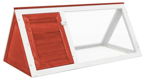 Kaloriko Establo para conejos de madera de abeto barnizada con rejilla de alambre, 98 x 50 x 41 cm, resistente a la intemperie, para jardín y balcón, adecuado para animales pequeños como hámsters