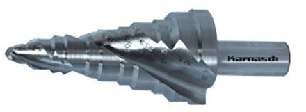 KARNASCH 201471U Ranurado en Espiral Broca Escalonada con Biselado Cruzado de Acero HSS-XE, 2 Cuchillas, 7mm Mínimo