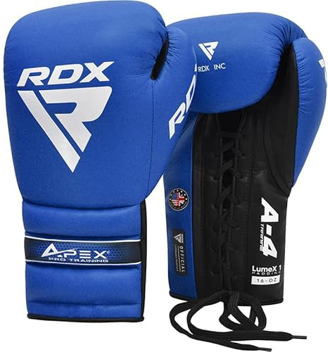 RDX Boxing Gloves Pro Training Apex A4 Blue-12Oz