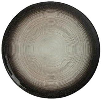 Secret de Gourmet - Lot de 6 Assiettes Plates Jem 28cm Noir & Argent