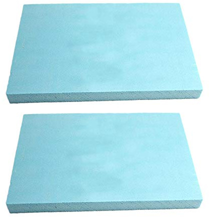 mmasport 2 Stück Polyurethan Schaumstoffplatte 30 kg/m³ Hellblau 30 x 20 x 1 cm